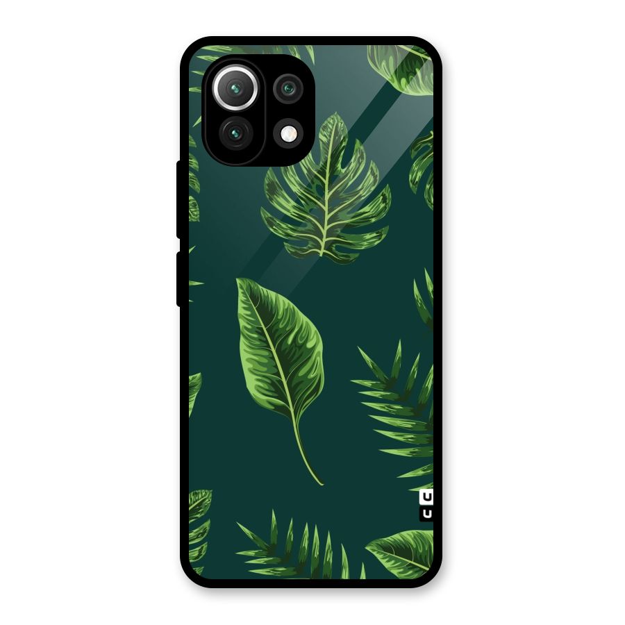 Green Leafs Glass Back Case for Mi 11 Lite NE 5G