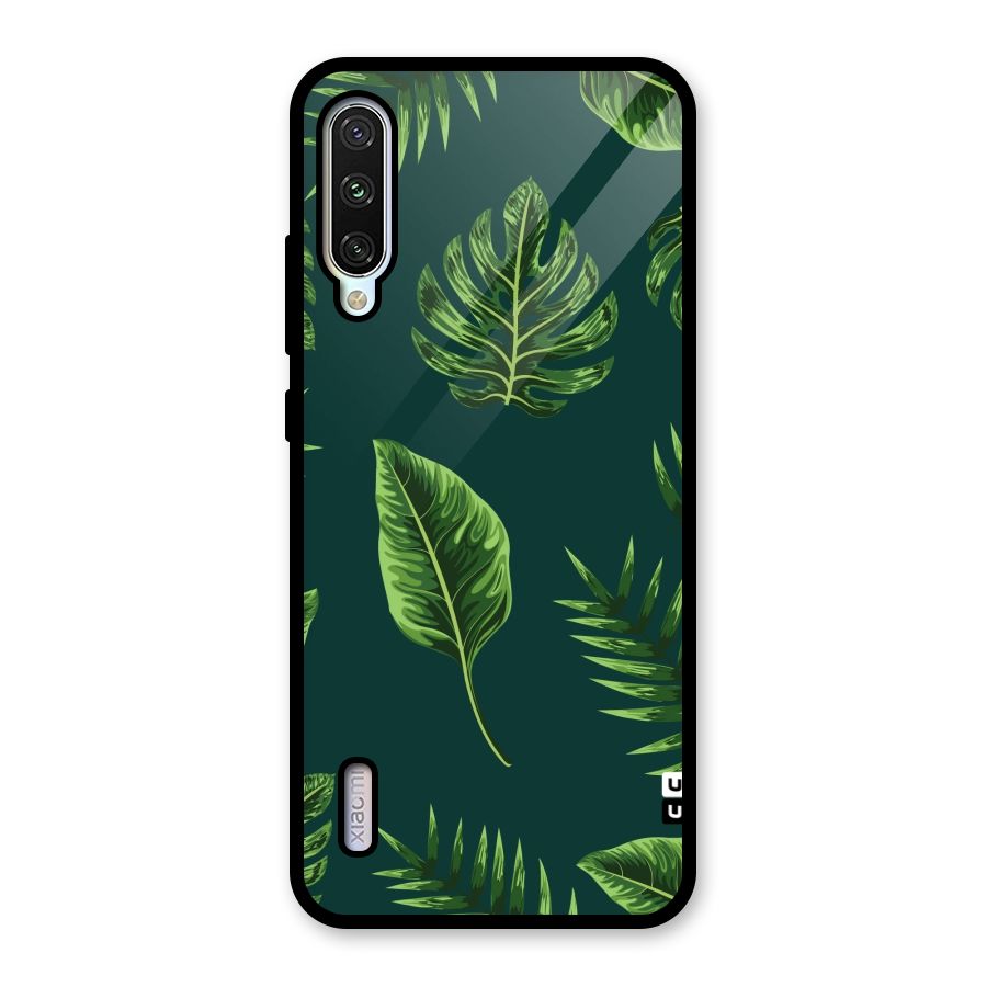 Green Leafs Glass Back Case for Mi A3