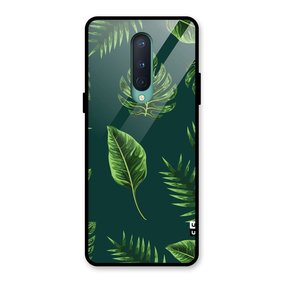 Green Leafs Glass Back Case for OnePlus 8