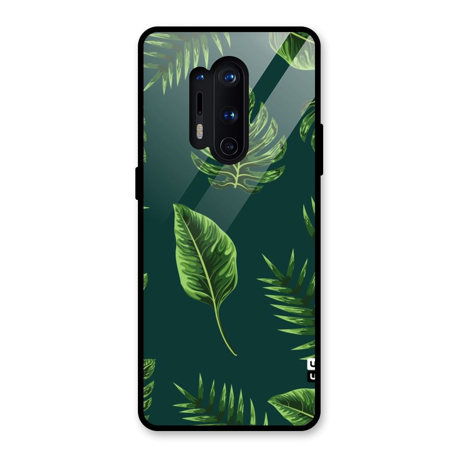 Green Leafs Glass Back Case for OnePlus 8 Pro