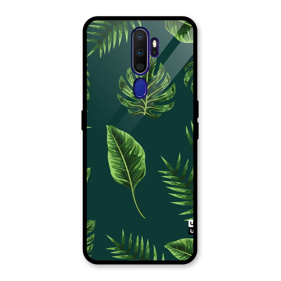 Green Leafs Glass Back Case for Oppo A9 (2020)