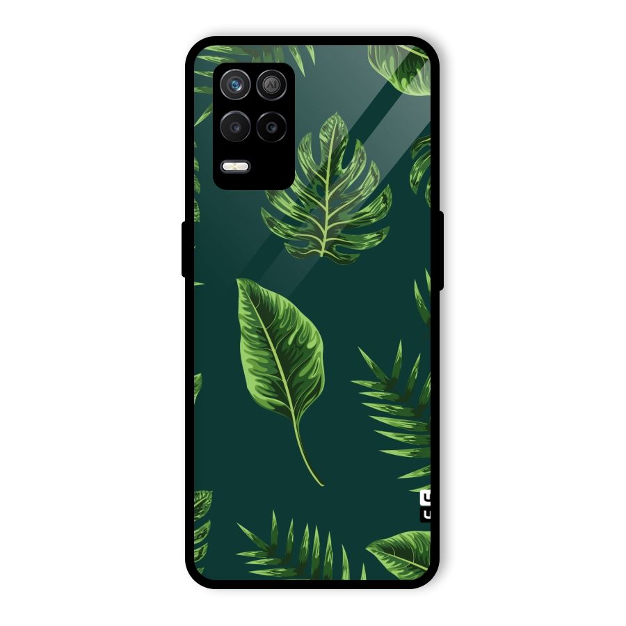 Green Leafs Glass Back Case for Realme 8 5G