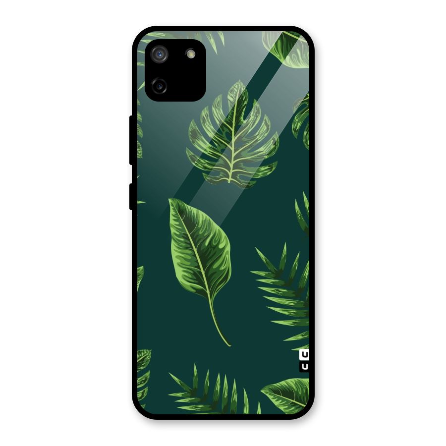 Green Leafs Glass Back Case for Realme C11
