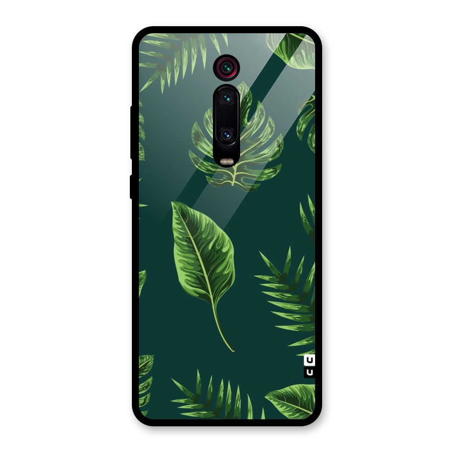 Green Leafs Glass Back Case for Redmi K20