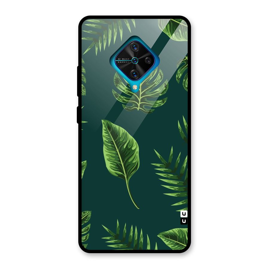 Green Leafs Glass Back Case for Vivo S1 Pro