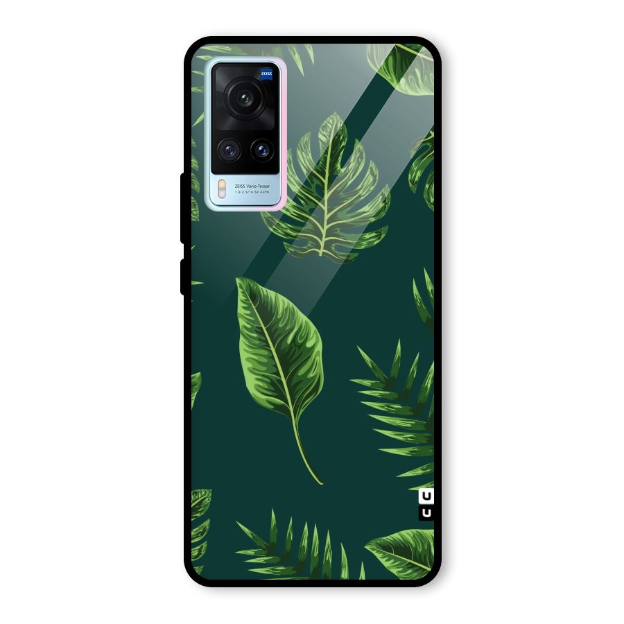 Green Leafs Glass Back Case for Vivo X60