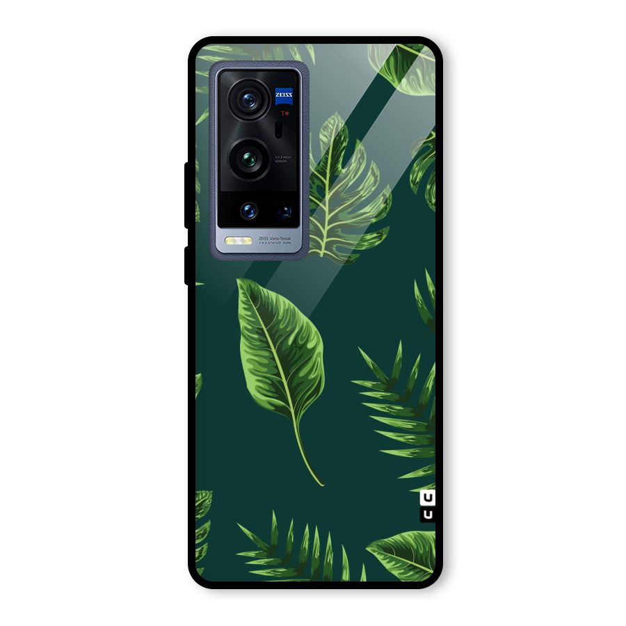 Green Leafs Glass Back Case for Vivo X60 Pro Plus