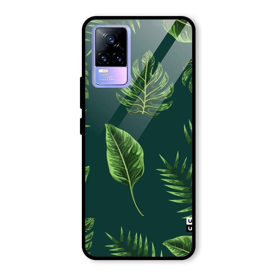 Green Leafs Glass Back Case for Vivo Y73