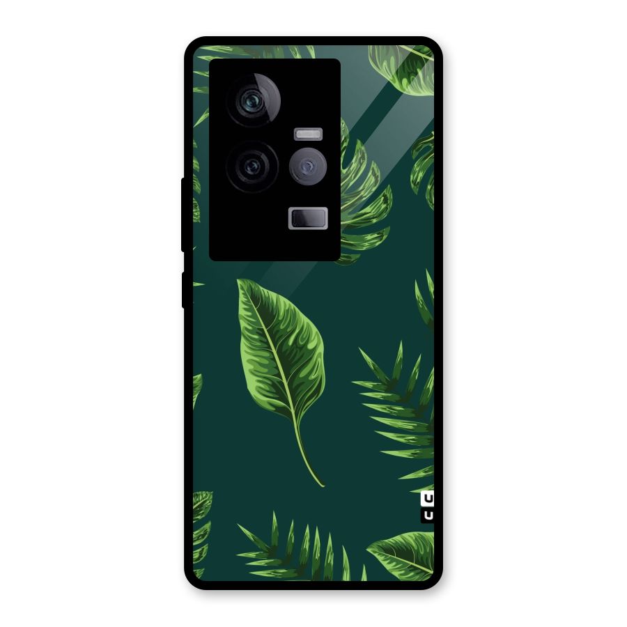 Green Leafs Glass Back Case for Vivo iQOO 11 5G