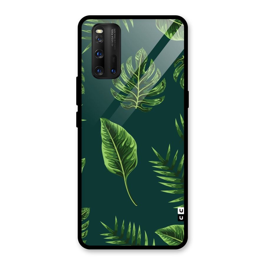 Green Leafs Glass Back Case for Vivo iQOO 3