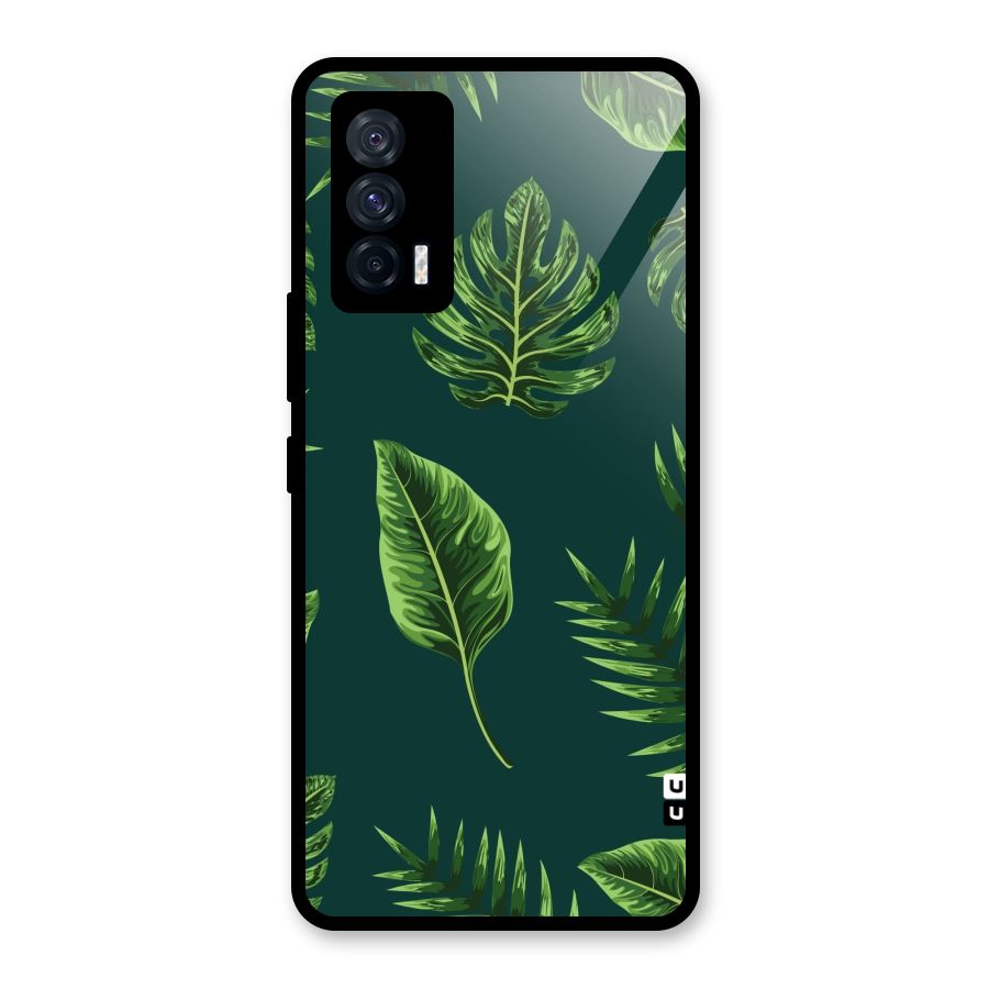 Green Leafs Glass Back Case for Vivo iQOO 7 5G