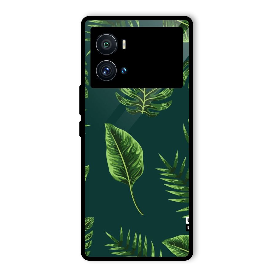 Green Leafs Glass Back Case for Vivo iQOO 9 Pro
