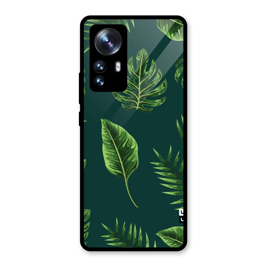 Green Leafs Glass Back Case for Xiaomi 12 Pro
