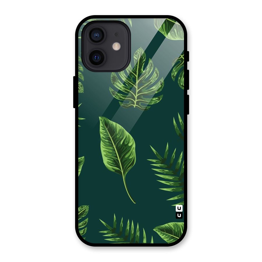 Green Leafs Glass Back Case for iPhone 12