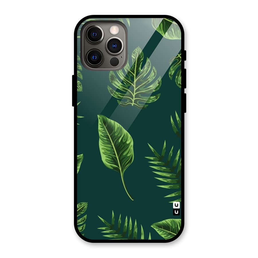 Green Leafs Glass Back Case for iPhone 12 Pro