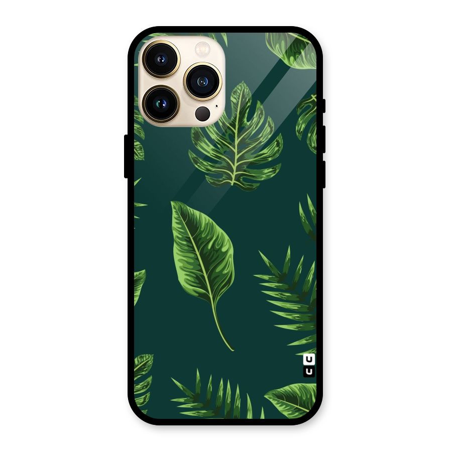 Green Leafs Glass Back Case for iPhone 13 Pro Max