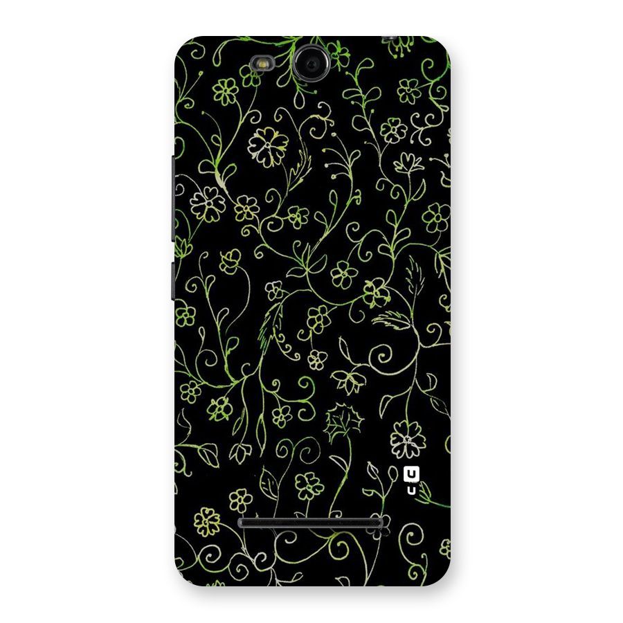 Green Leaves Back Case for Micromax Canvas Juice 3 Q392