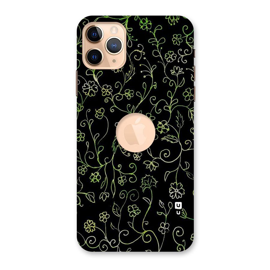 Green Leaves Back Case for iPhone 11 Pro Max Logo Cut
