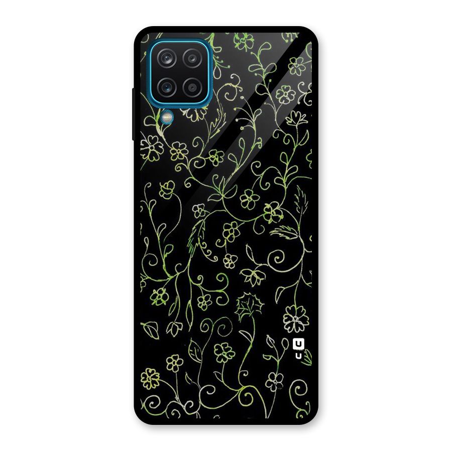 Green Leaves Glass Back Case for Galaxy A12
