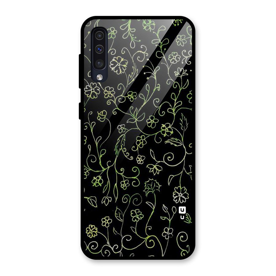 Green Leaves Glass Back Case for Galaxy A50