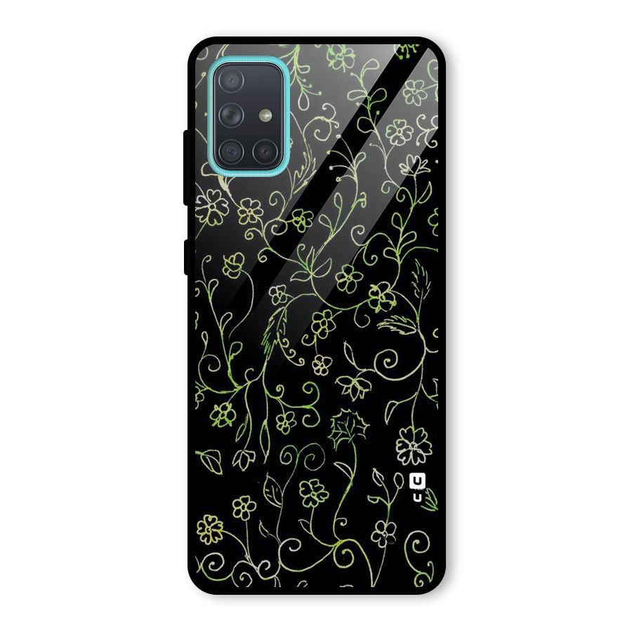 Green Leaves Glass Back Case for Galaxy A71