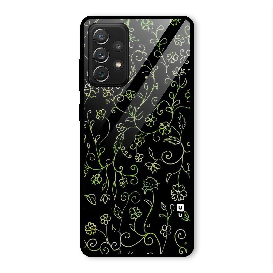 Green Leaves Glass Back Case for Galaxy A72