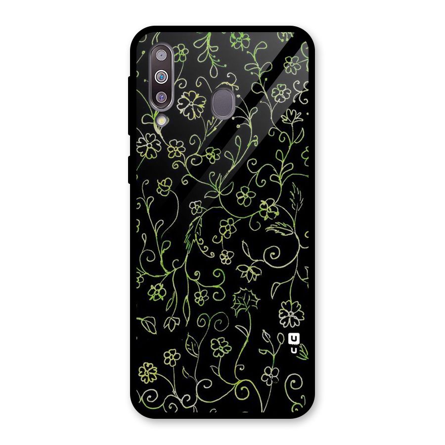 Green Leaves Glass Back Case for Galaxy M30