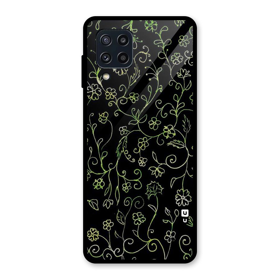 Green Leaves Glass Back Case for Galaxy M32