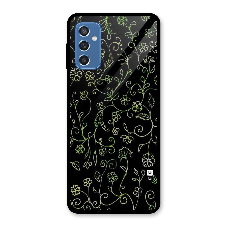 Green Leaves Glass Back Case for Galaxy M52 5G