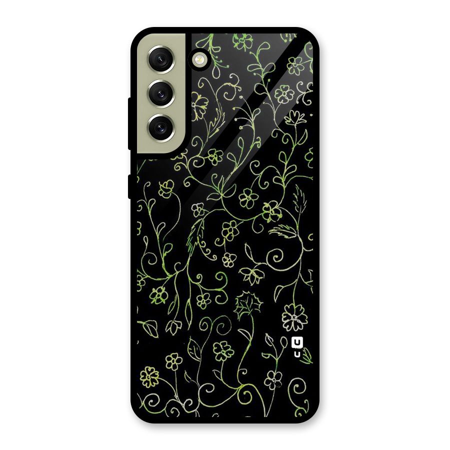 Green Leaves Glass Back Case for Galaxy S21 FE 5G
