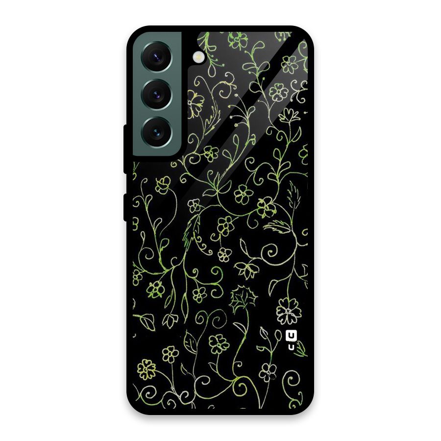 Green Leaves Glass Back Case for Galaxy S22 5G