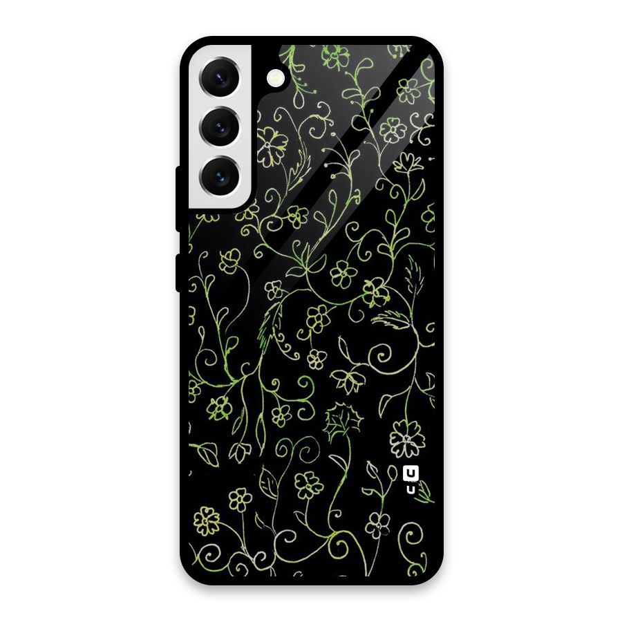 Green Leaves Glass Back Case for Galaxy S22 Plus 5G