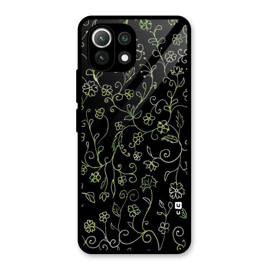 Green Leaves Glass Back Case for Mi 11 Lite