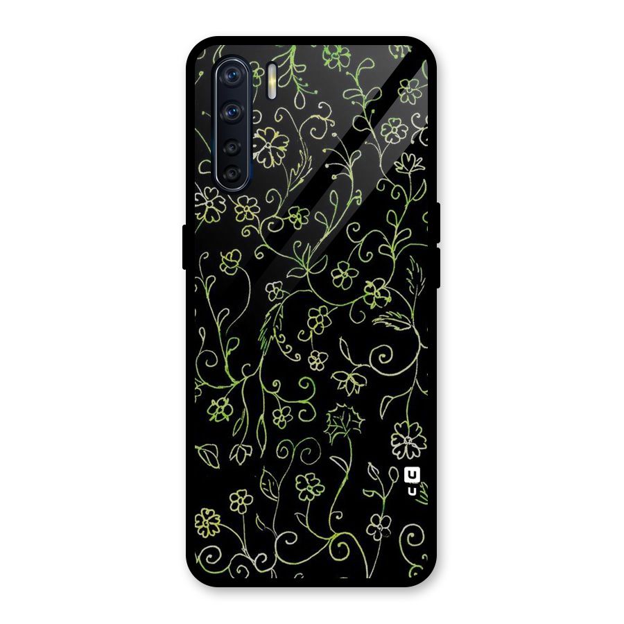 Green Leaves Glass Back Case for Oppo F15