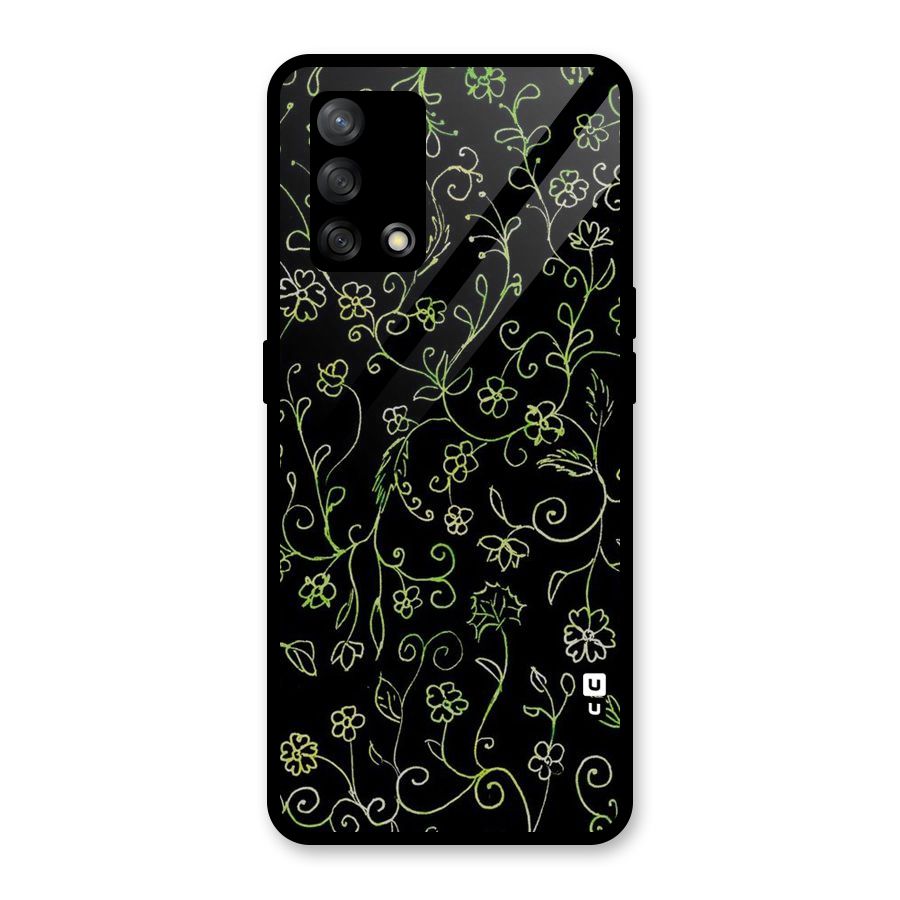 Green Leaves Glass Back Case for Oppo F19