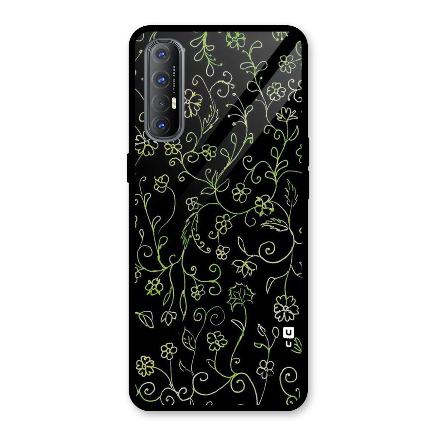 Green Leaves Glass Back Case for Oppo Reno3 Pro