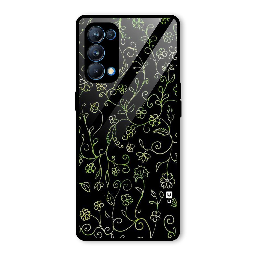 Green Leaves Glass Back Case for Oppo Reno5 Pro 5G