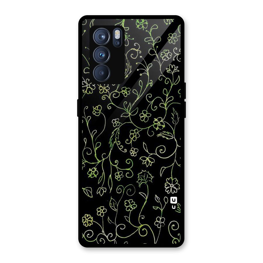 Green Leaves Glass Back Case for Oppo Reno6 Pro 5G