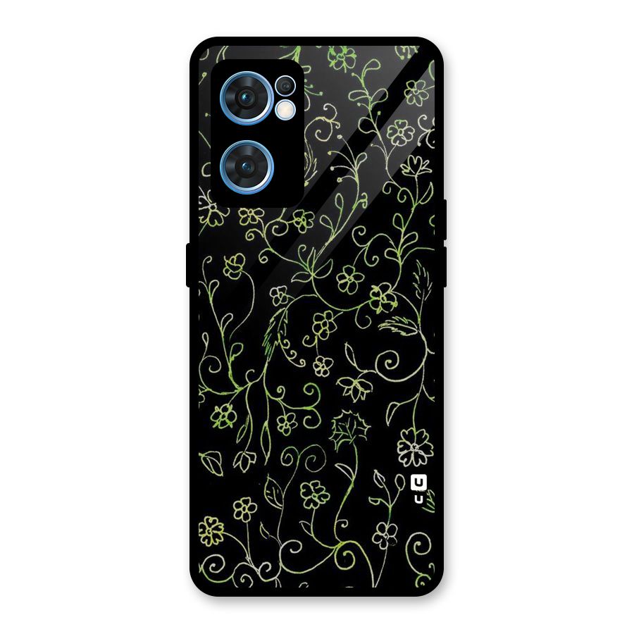 Green Leaves Glass Back Case for Oppo Reno7 5G