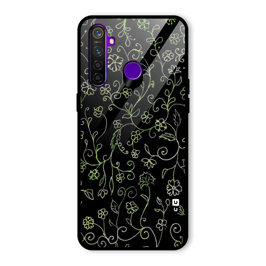 Green Leaves Glass Back Case for Realme 5 Pro
