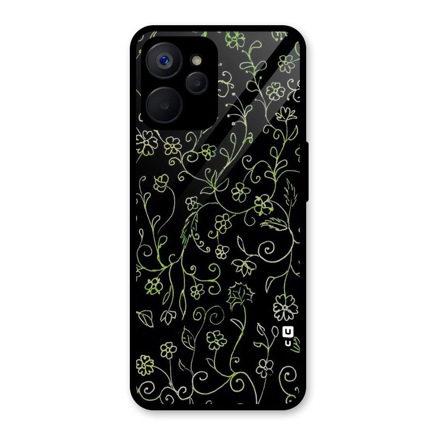 Green Leaves Glass Back Case for Realme 9i 5G