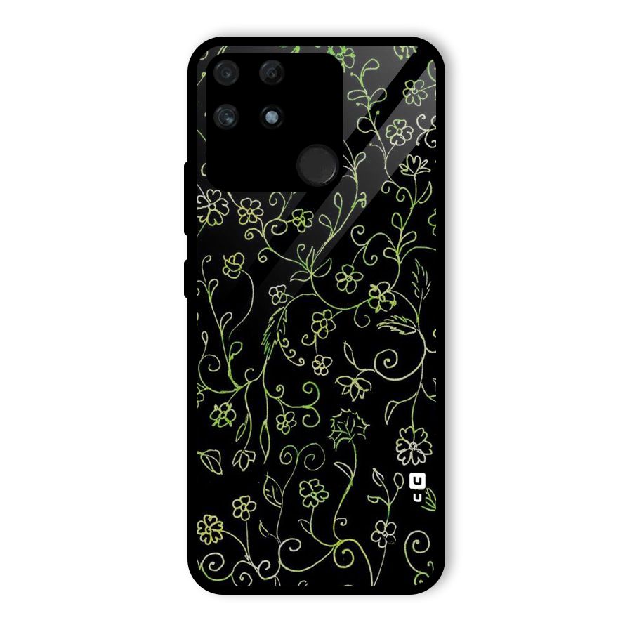 Green Leaves Glass Back Case for Realme Narzo 50A