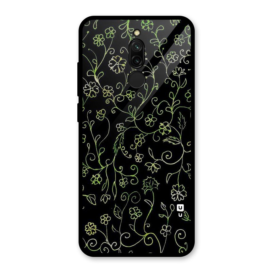 Green Leaves Glass Back Case for Redmi 8