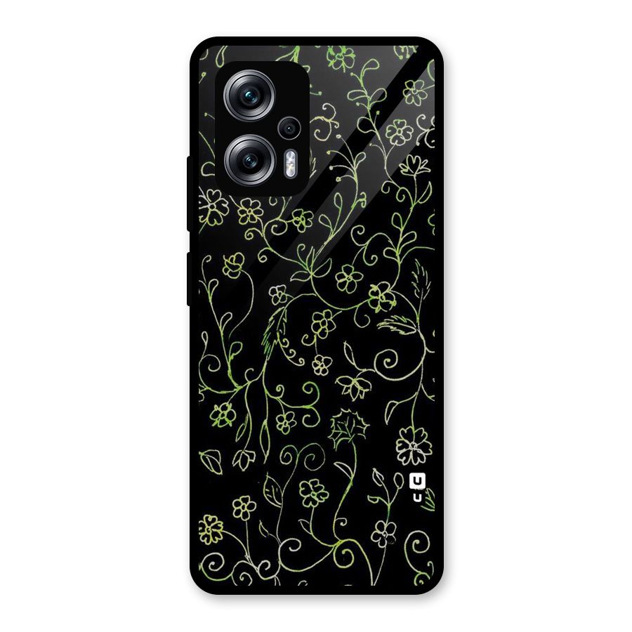 Green Leaves Glass Back Case for Redmi K50i