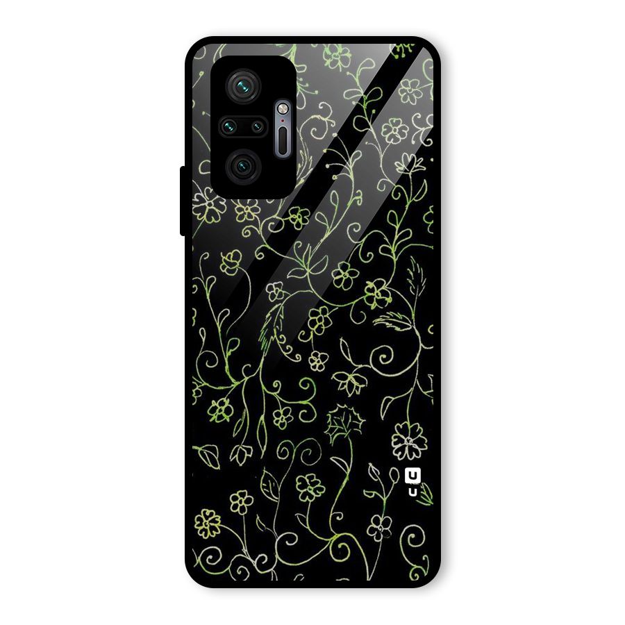Green Leaves Glass Back Case for Redmi Note 10 Pro Max