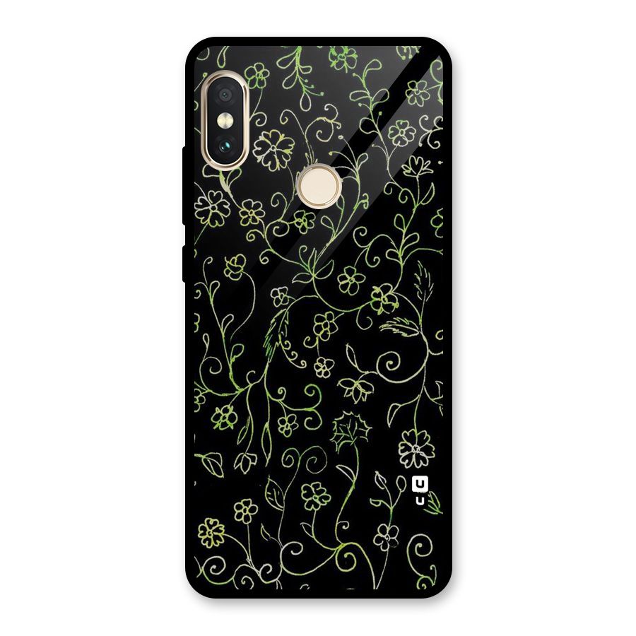 Green Leaves Glass Back Case for Redmi Note 5 Pro