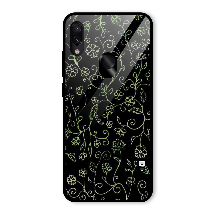 Green Leaves Glass Back Case for Redmi Note 7S
