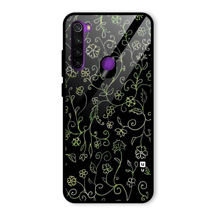 Green Leaves Glass Back Case for Redmi Note 8
