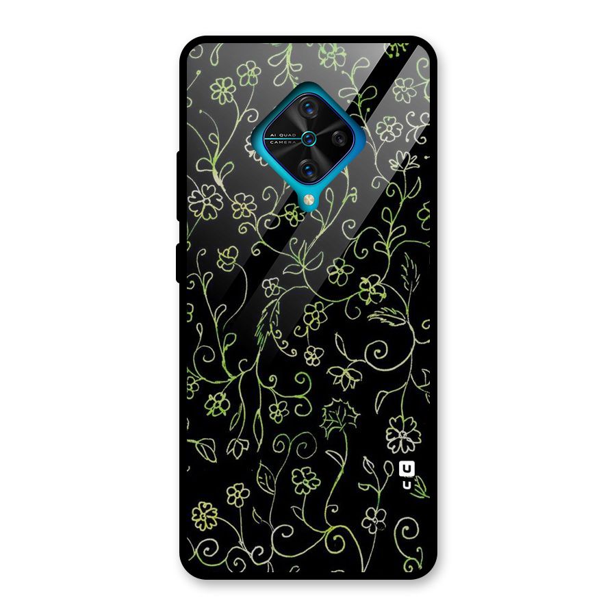 Green Leaves Glass Back Case for Vivo S1 Pro
