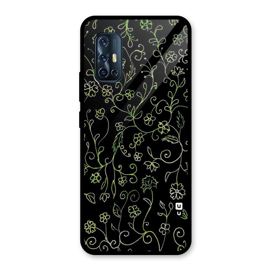 Green Leaves Glass Back Case for Vivo V17